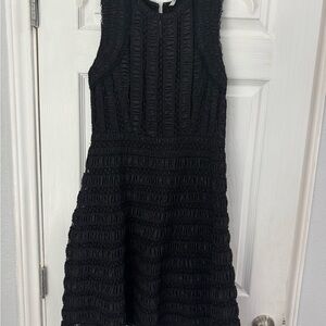 Diane Von Furstenberg Black Textured Kids Dress